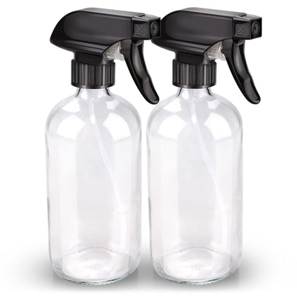 Bontip Glass Spray Bottle 16 oz front view with black trigger nozzle