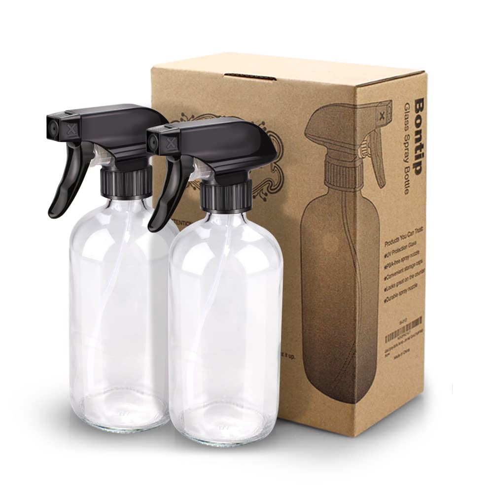 Bontip Glass Spray Bottle 16 oz in a cleaning setup
