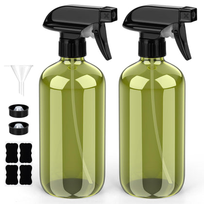 Bontip Glass Spray Bottle 16 oz olive green front view