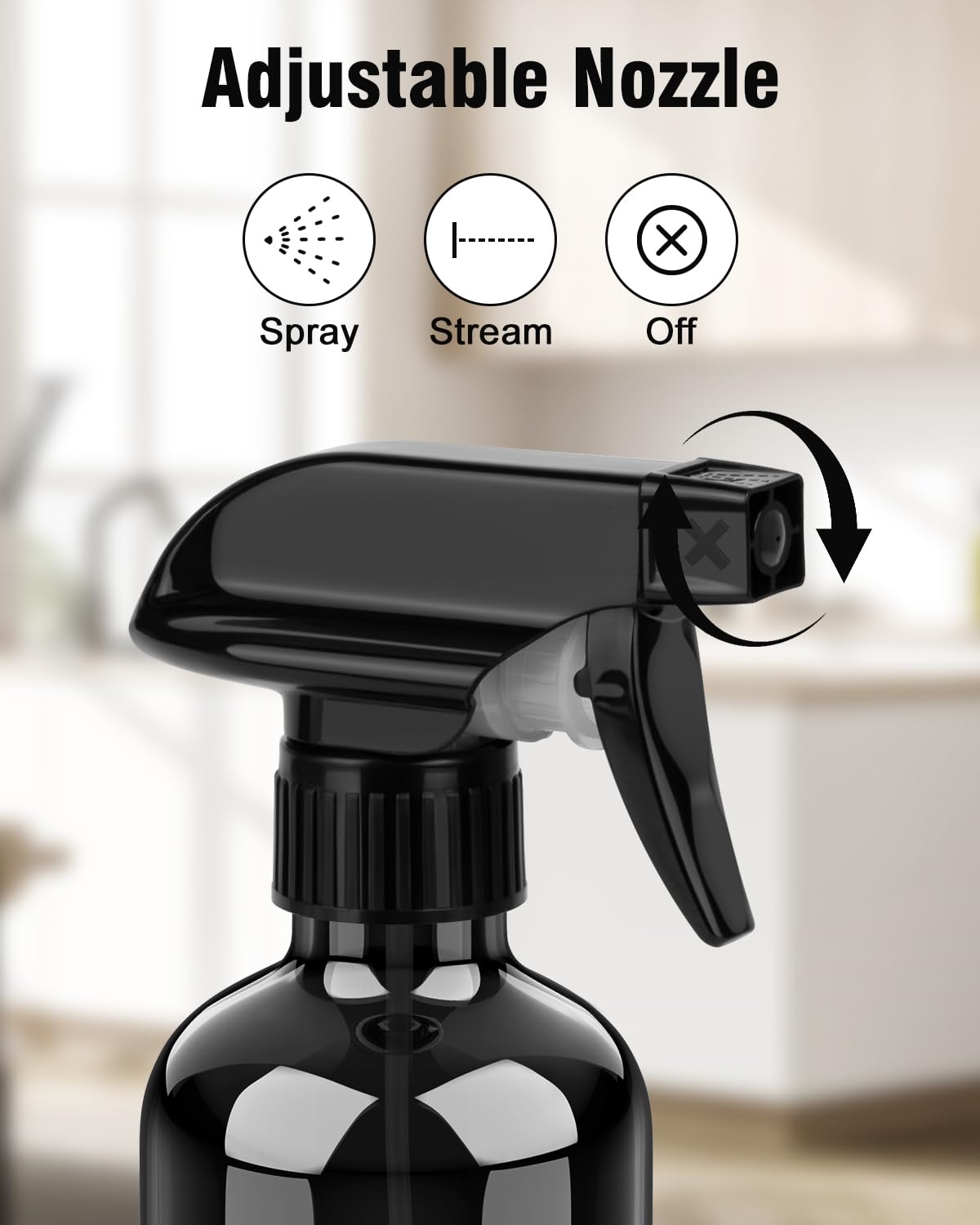 Bontip glass spray bottles with labels and lids