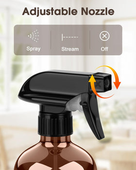 Bontip spray bottle set showing fine mist nozzle