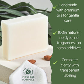 bonuderm Unscented Bar Soap displayed in a bathroom setting
