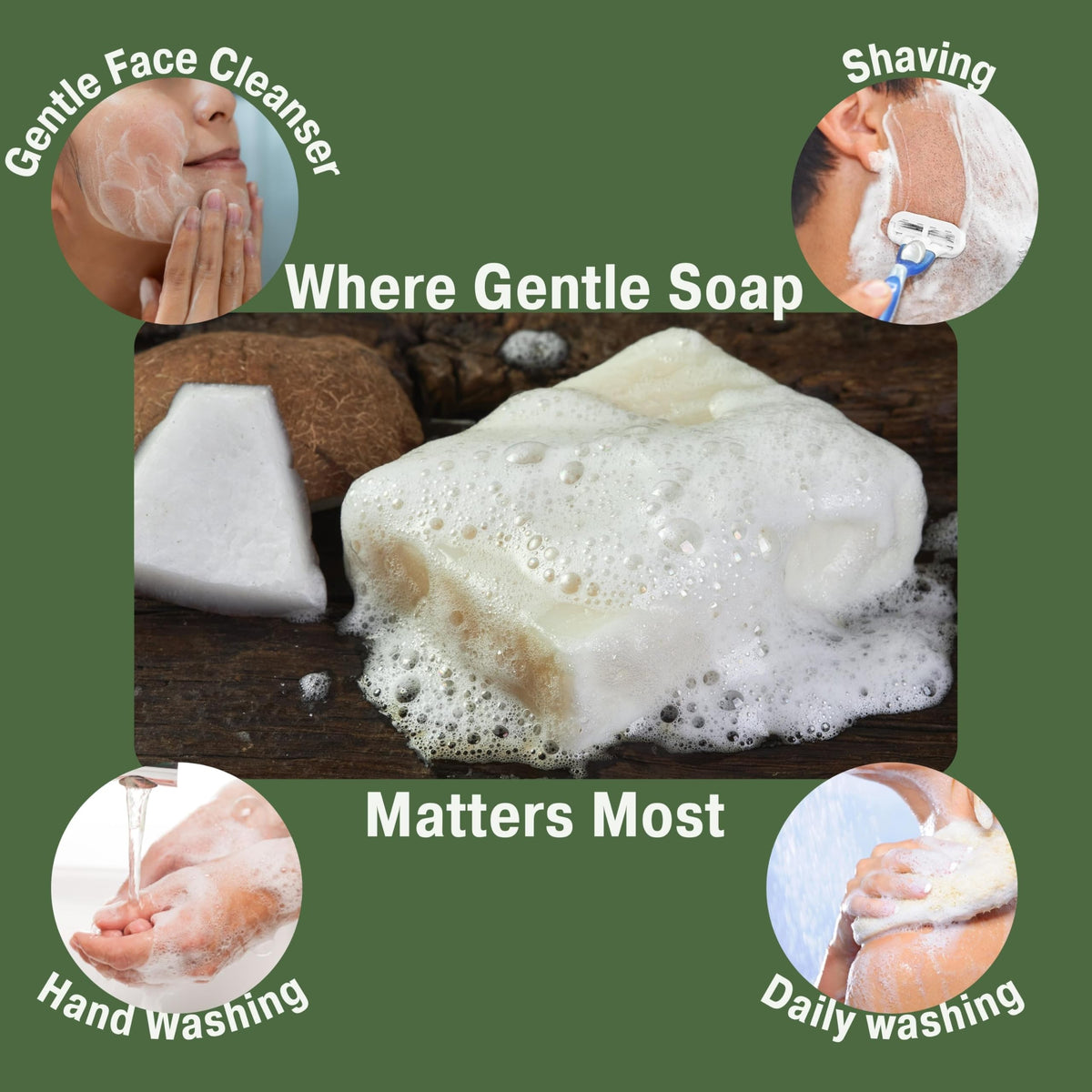 bonuderm Unscented Bar Soap in use at a sink