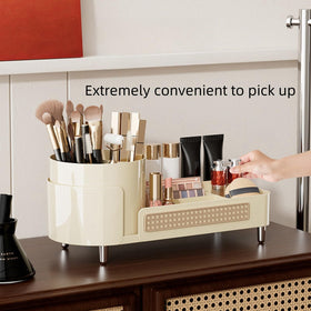 Booklov Rotating Makeup Organizer in a stylish bathroom setting