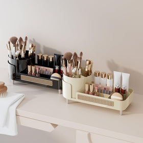 Booklov Rotating Makeup Organizer rotating feature demonstration