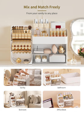 Booklov Small Makeup Organizer in elegant pink colour