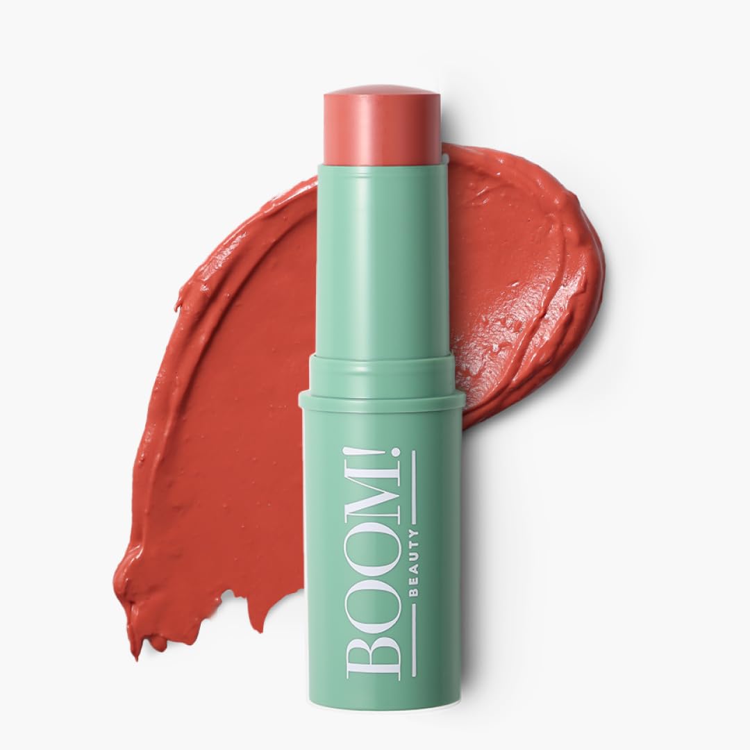 BOOM! Boomstick Golden Peach® front view showing the blush stick