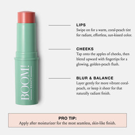 BOOM! Boomstick Golden Peach® in a lifestyle setting on a vanity