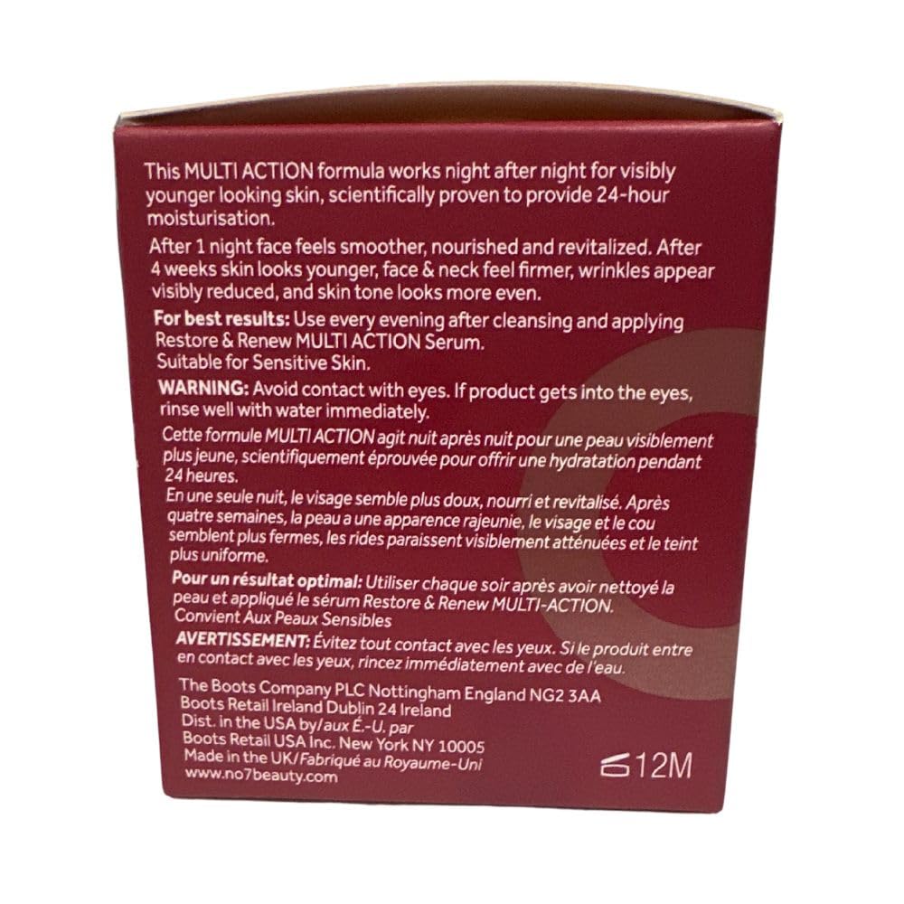 Boots Restore and Renew Night Cream texture close-up