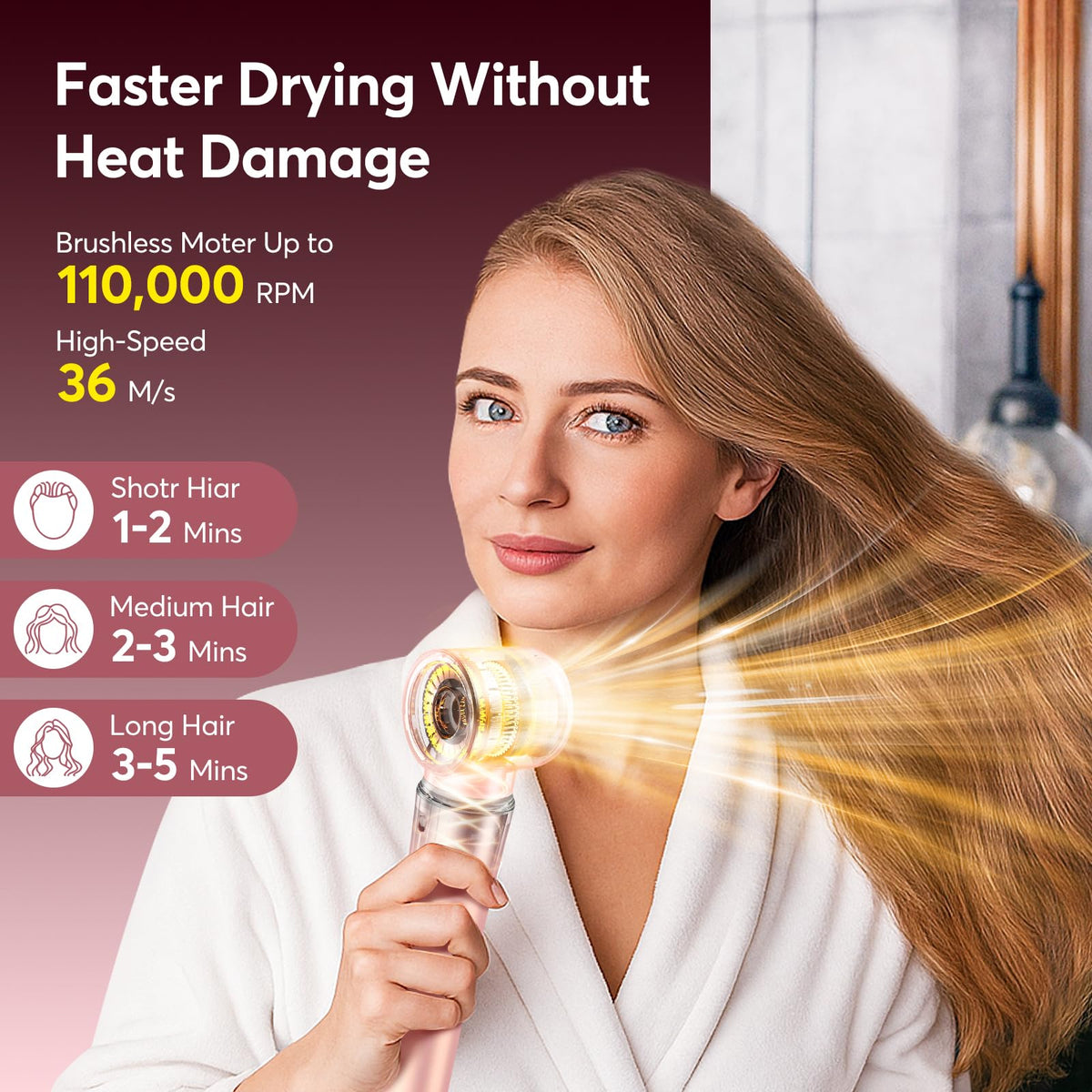 Bopcal 5 in 1 Hot Air Styler with volumizing hot air brush