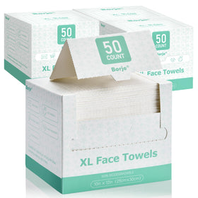 Borje Face Towels XXL pack front view with 200 count