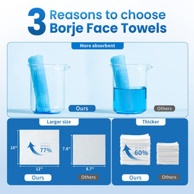 Borje Face Towels XXL smooth side texture close-up