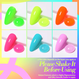 Born Pretty 7ml neon gel polish vibrant colours