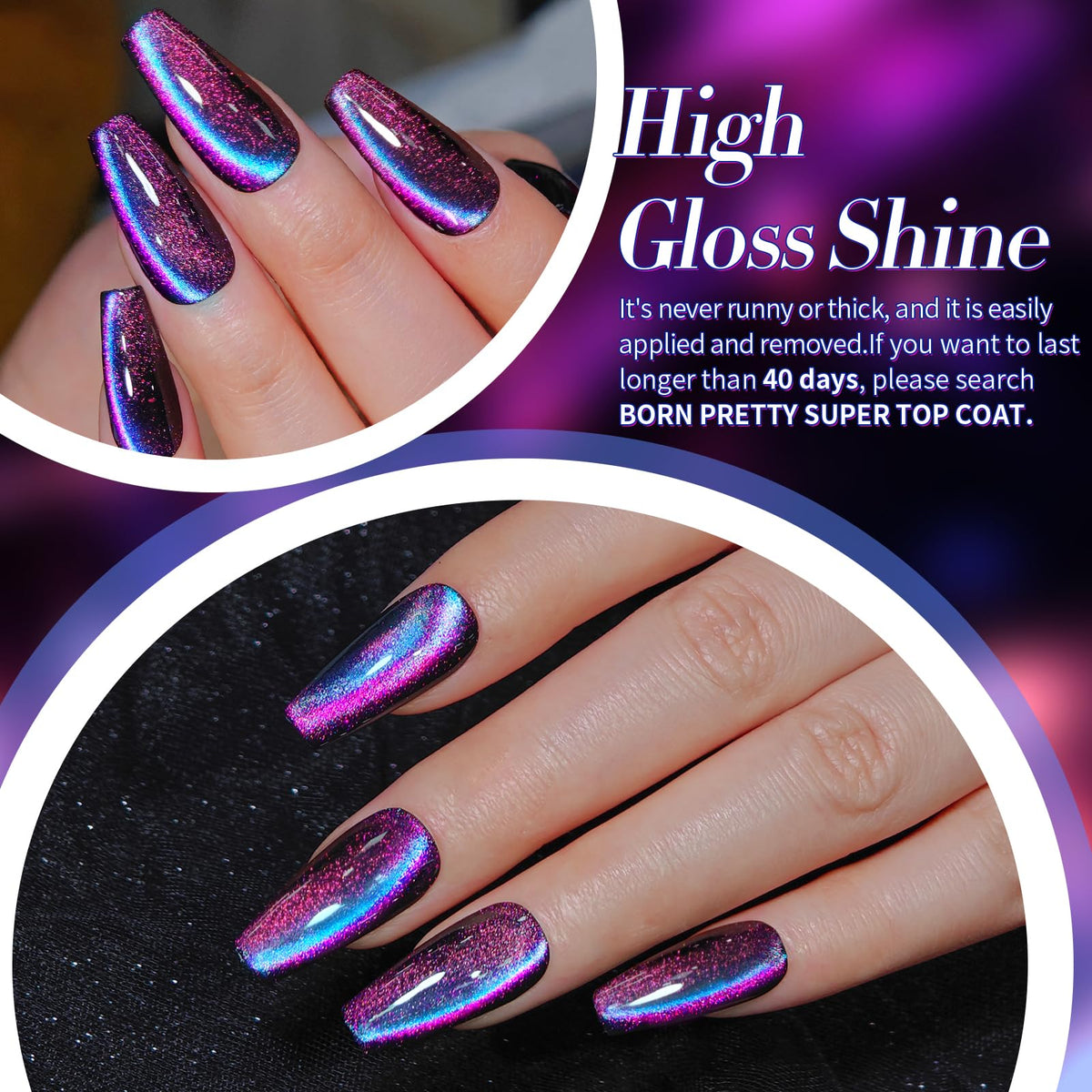 Born Pretty 9D Holographic Gel Nail Polish in different colours