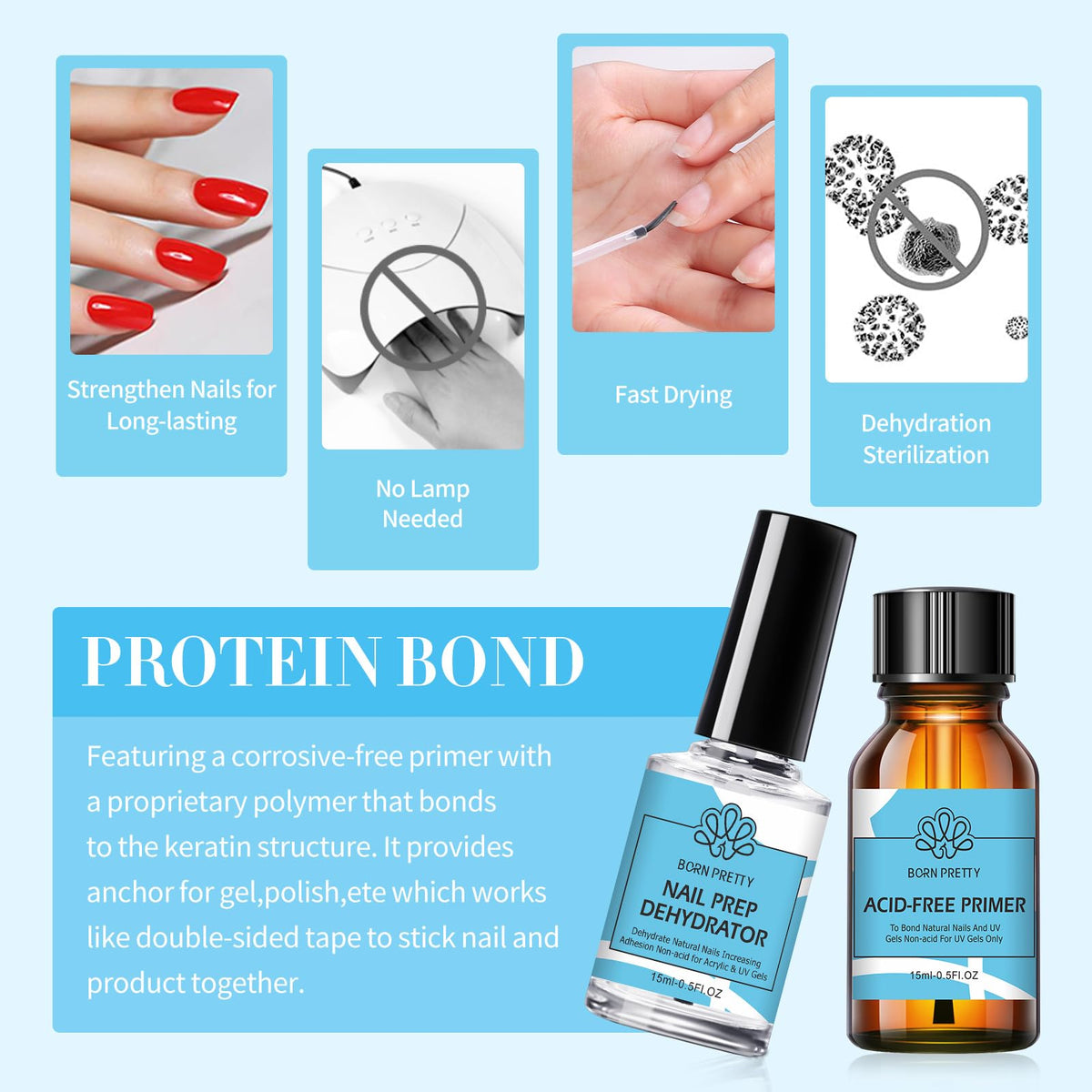 Born Pretty Acid Free Nail Primer bottle