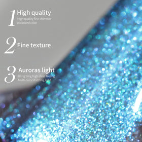 Born Pretty Blue Aurora Cat Magnetic Eye Gel Nail Polish with UV lamp