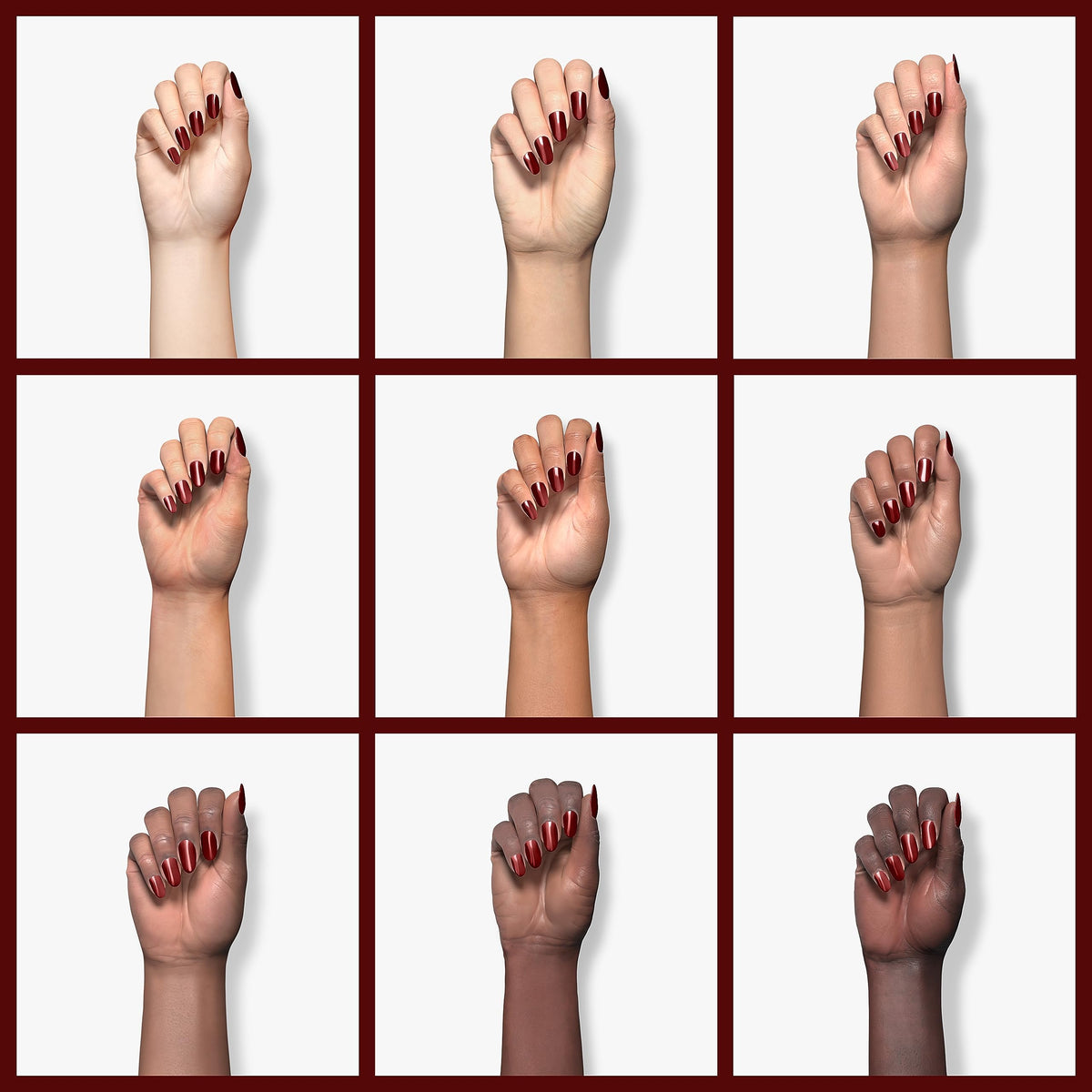 Born Pretty Burgundy Gel Nail Polish 15ML with brush
