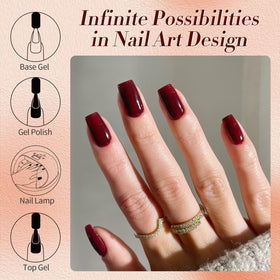 Born Pretty Burgundy Gel Nail Polish on display