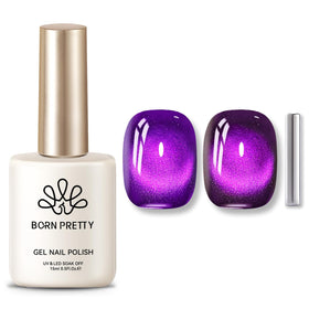 Born Pretty Cat Magnetic Eye Gel Nail Polish 15ml Blackish Purple front view
