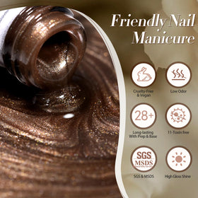 Born Pretty Cat Magnetic Eye Gel Nail Polish application on nails