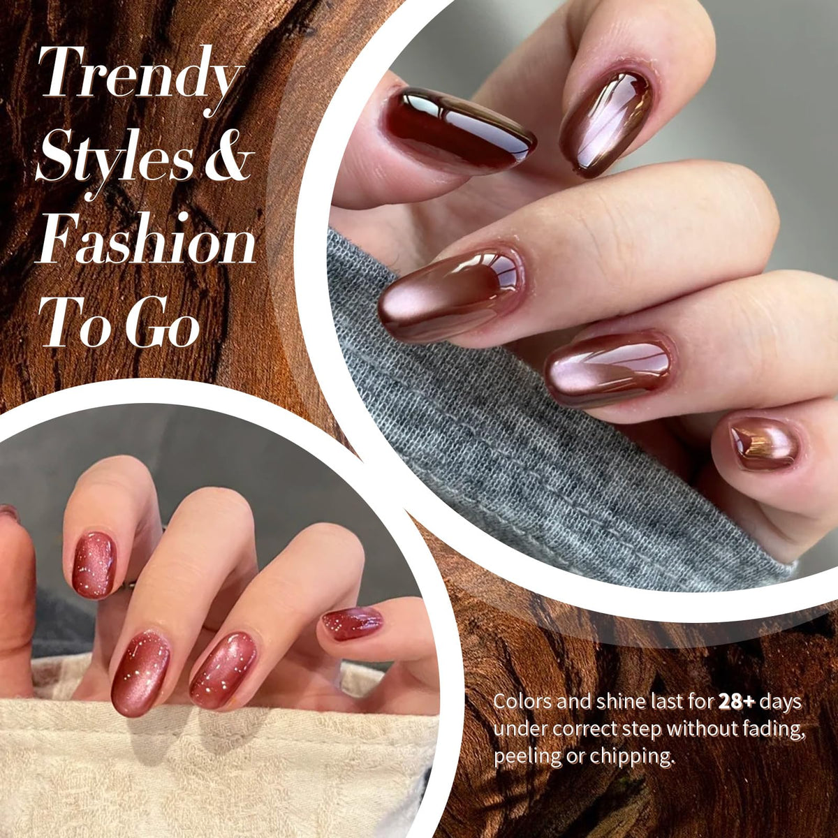 Born Pretty Cat Magnetic Eye Gel Nail Polish application process