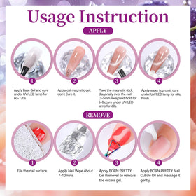 Born Pretty Cat Magnetic Eye Gel Nail Polish Crystal Glass bottle