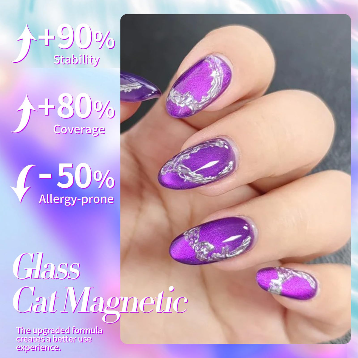 Born Pretty Cat Magnetic Eye Gel Nail Polish curing under UV lamp