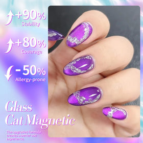 Born Pretty Cat Magnetic Eye Gel Nail Polish curing under UV lamp