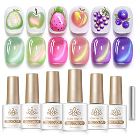 Born Pretty Cat Magnetic Eye Gel Nail Polish glitter texture close-up