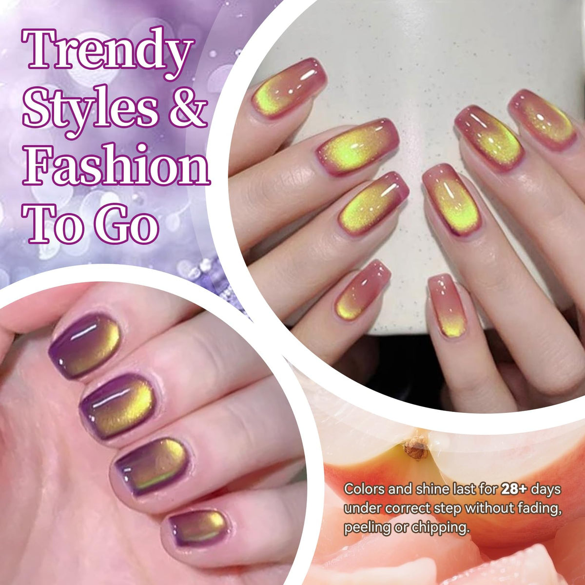 Born Pretty Cat Magnetic Eye Gel Nail Polish Green Grape bottle