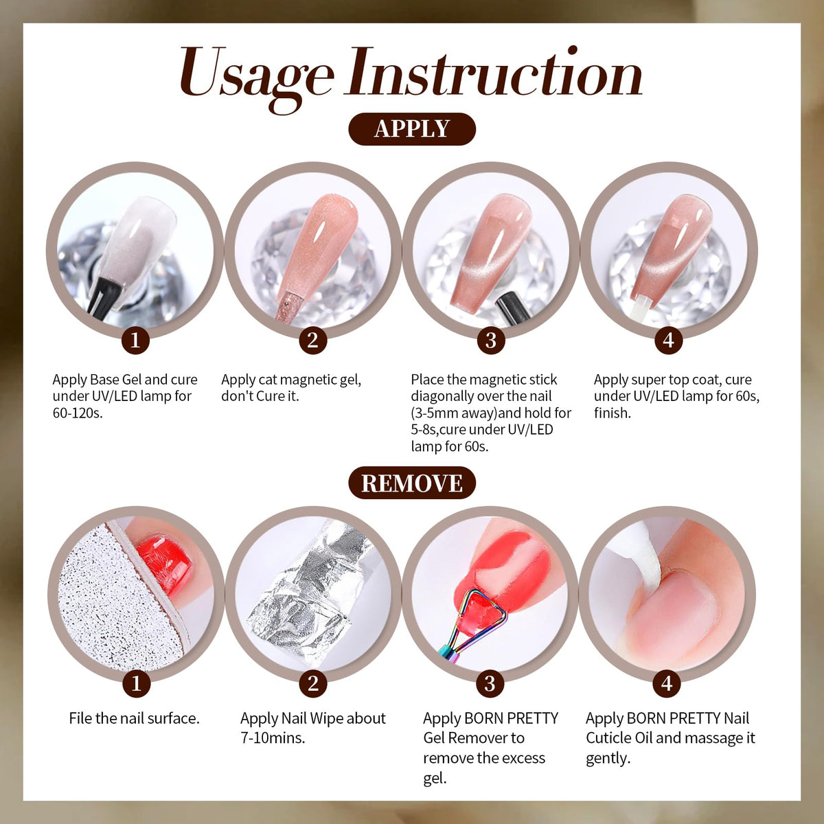Born Pretty Cat Magnetic Eye Gel Nail Polish in packaging
