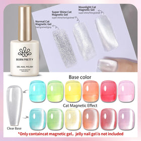Born Pretty Cat Magnetic Eye Gel Nail Polish Moonlight White in a beautiful gift box