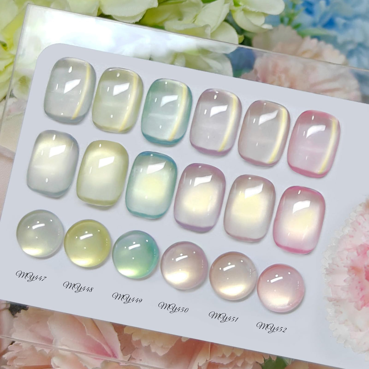 Born Pretty Cat Magnetic Eye Gel Nail Polish Set 6 colors front view