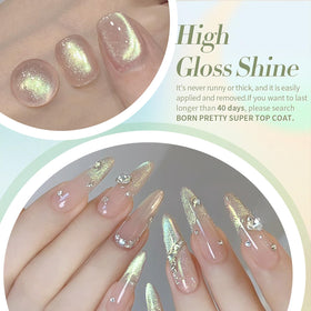 Born Pretty Cat Magnetic Eye Gel Nail Polish set displayed with swatches