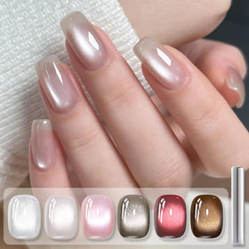 Born Pretty Cat Magnetic Eye Gel Nail Polish set displayed with tools