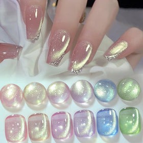 Born Pretty Cat Magnetic Eye Gel Nail Polish Set with 6 colours
