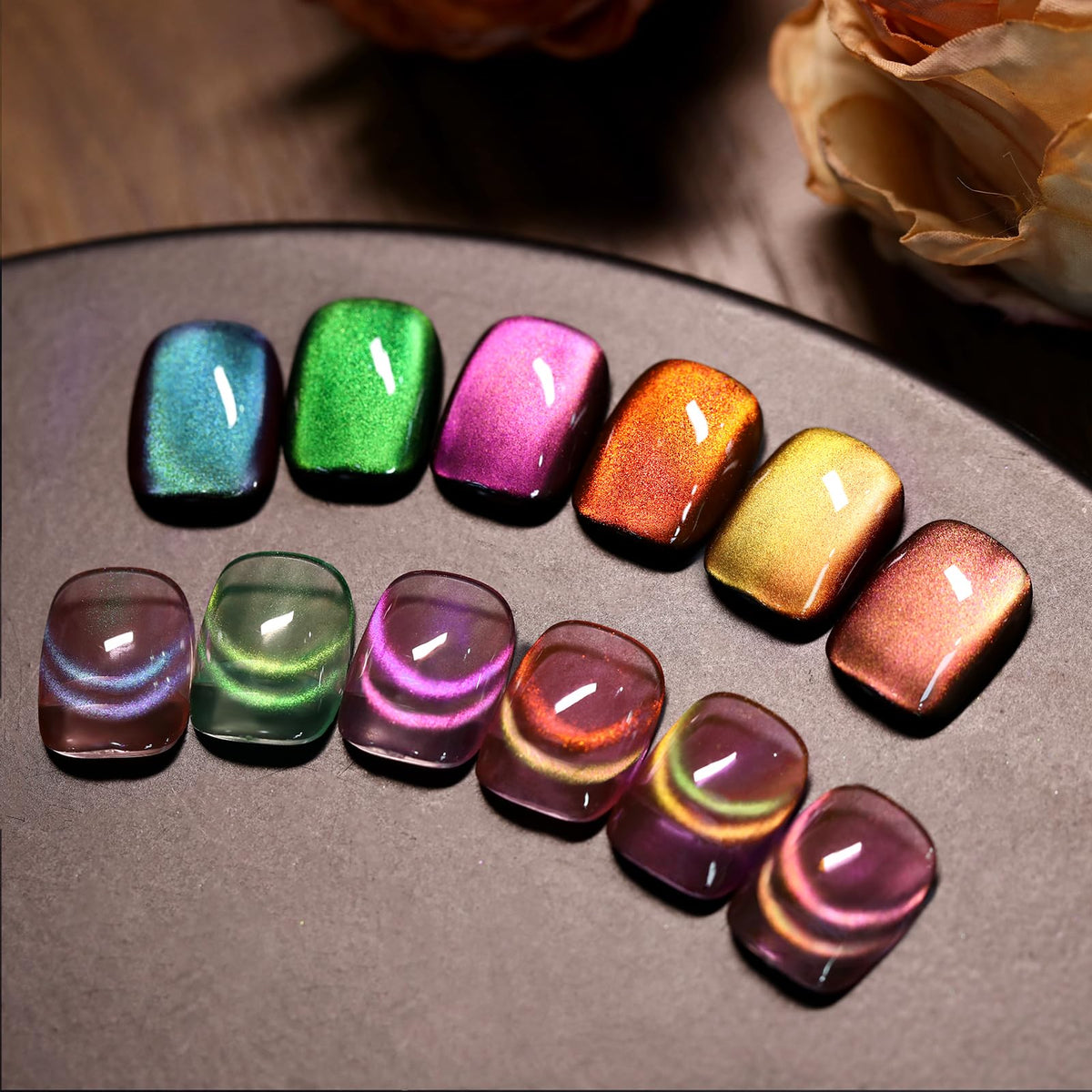 Born Pretty Cat Magnetic Eye Gel Nail Polish Set with six bottles