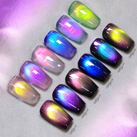 Born Pretty Cat Magnetic Eye Gel Nail Polish Set with six bottles in various colours