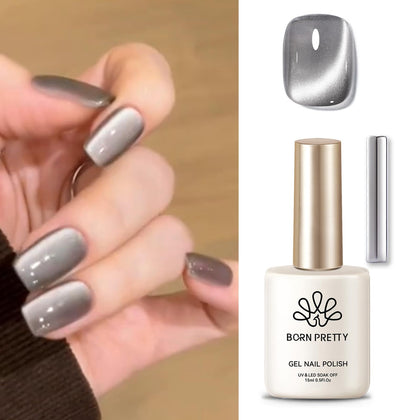 Born Pretty Cat Magnetic Eye Gel Polish 15ml Gray Moonlight front view
