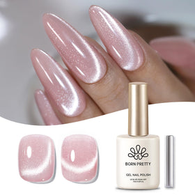 Born Pretty Cat Magnetic Eye Gel Polish 15ml milky pink bottle front view