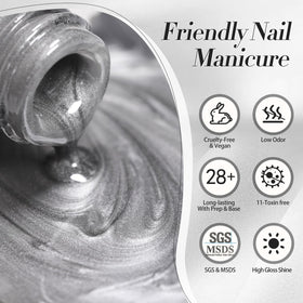Born Pretty Cat Magnetic Eye Gel Polish in a nail art setup