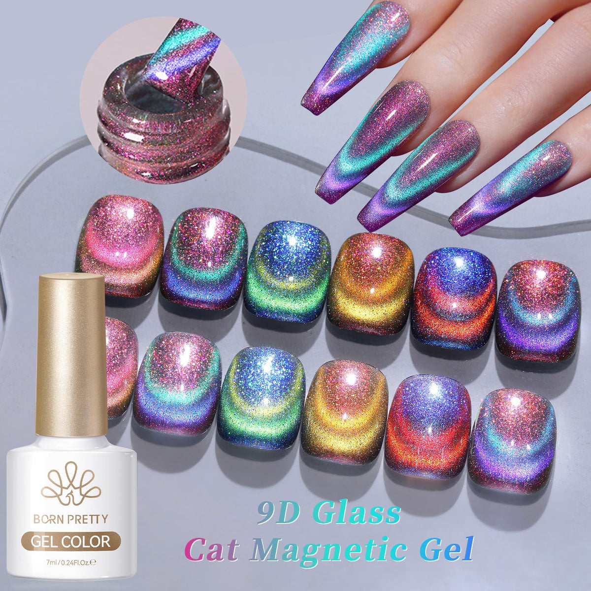 Born Pretty Cat Magnetic Gel Nail Polish set packaging