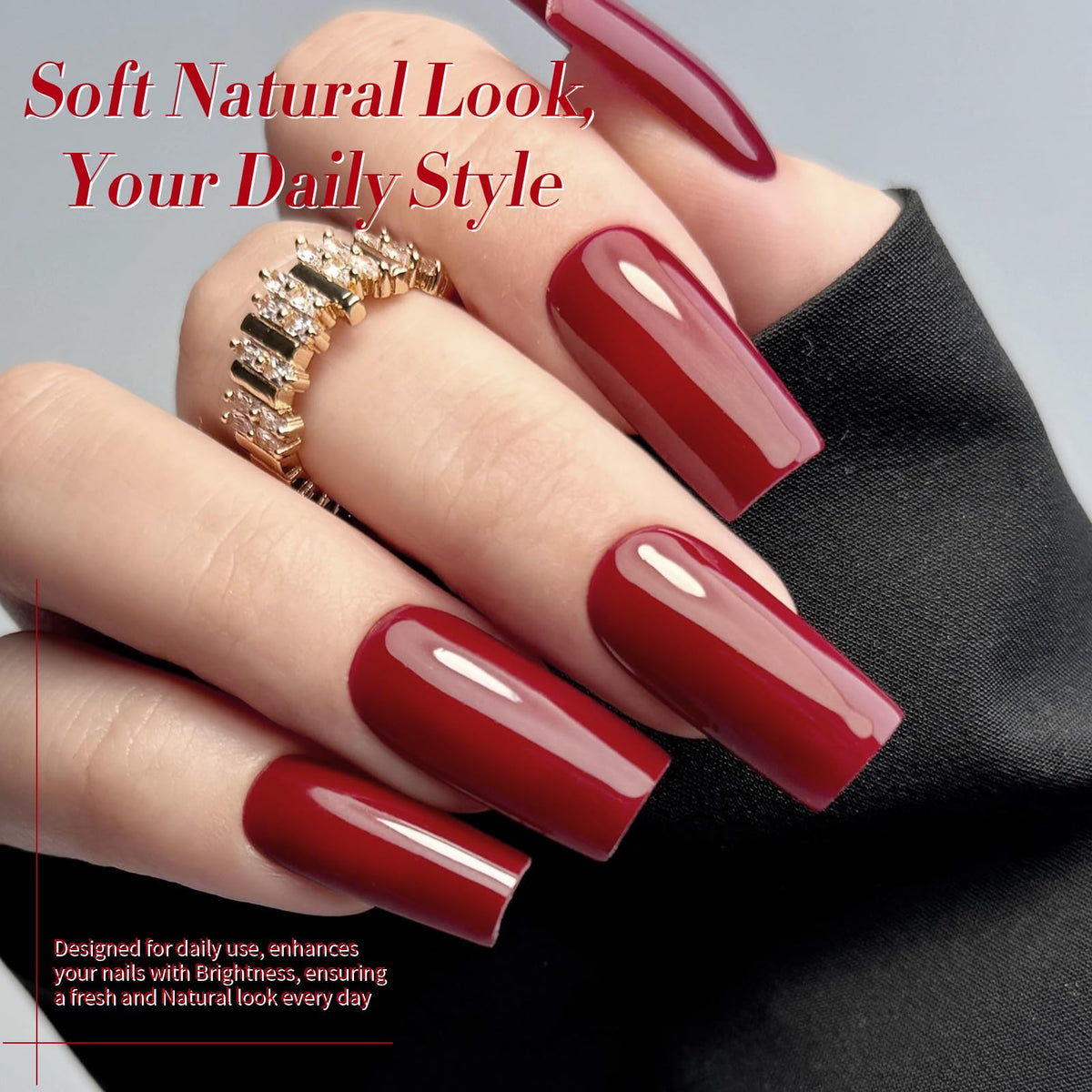 Born Pretty Gel Nail Polish Dark Red Shade Display