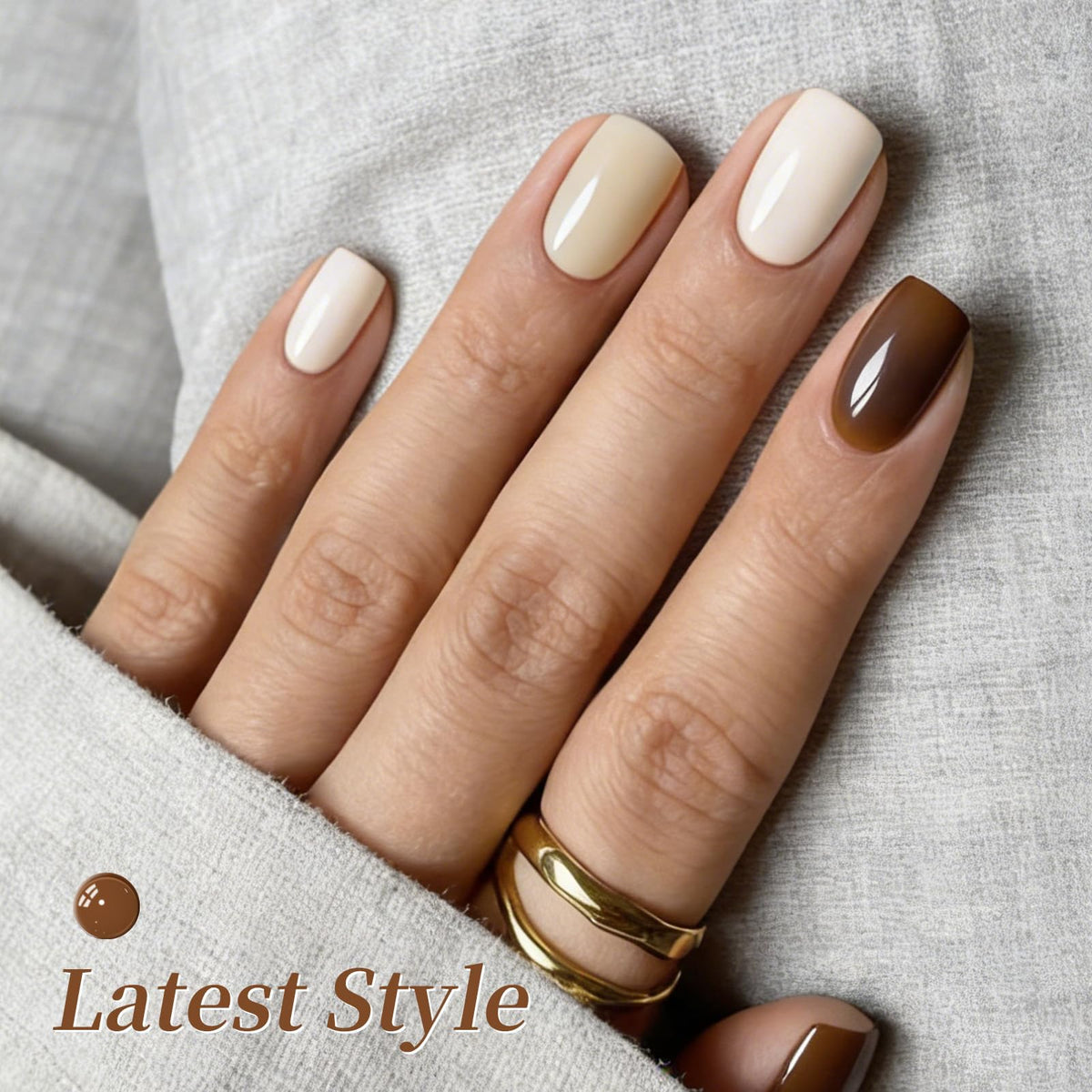Born Pretty gel nail polish in khaki colour bottle