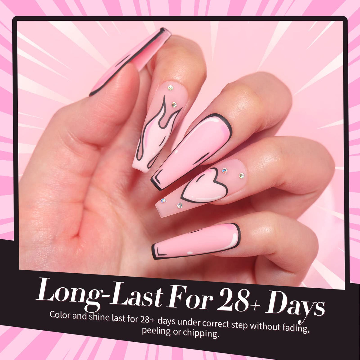 Born Pretty gel nail polish set packaging and contents