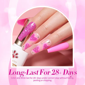 Born Pretty gel polish in soft light to dark pink shades