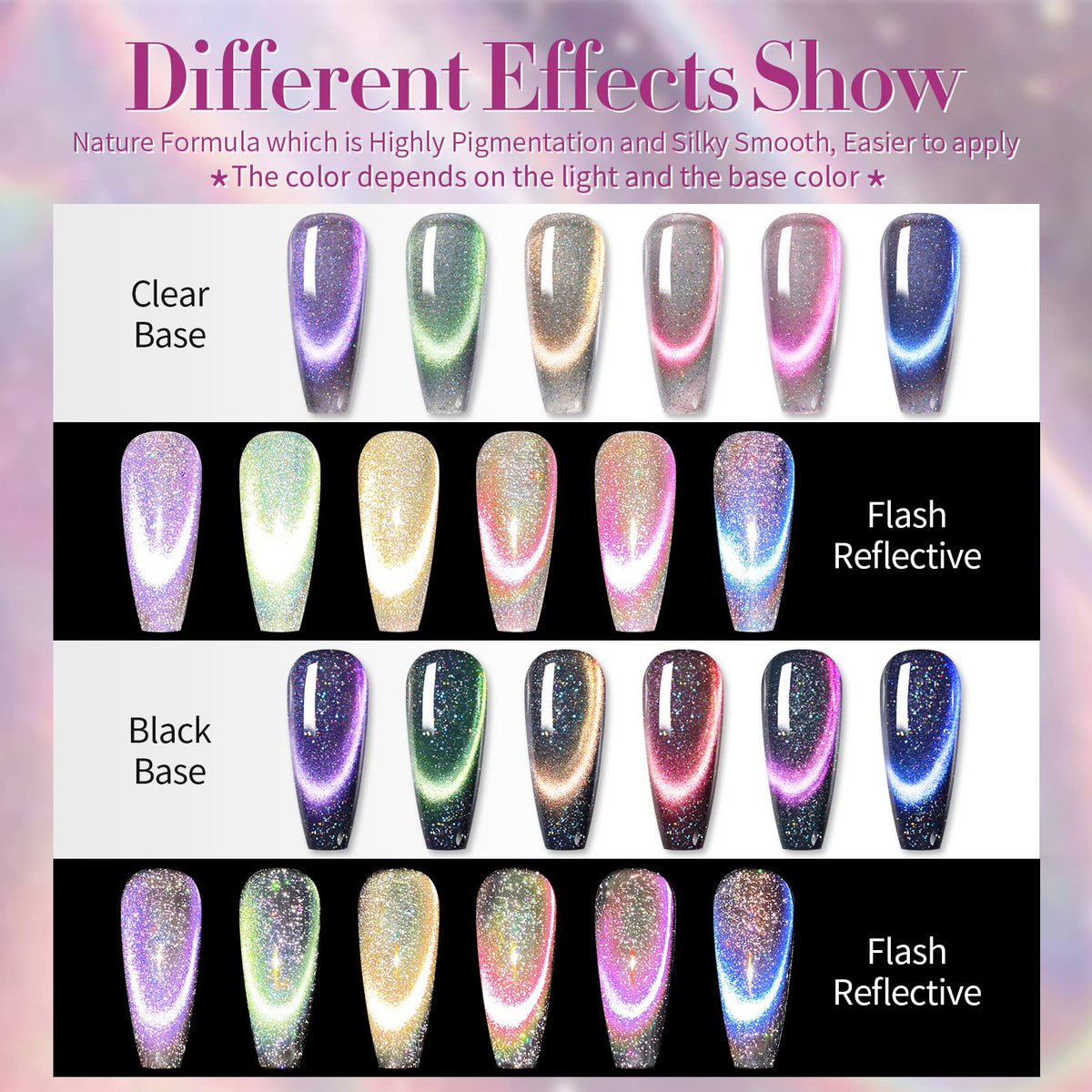 Born Pretty gel polish set with a glossy finish on nails