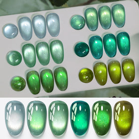 Born Pretty Green Cat Magnetic Eye Gel Nail Polish with UV lamp