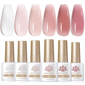 Born Pretty Jelly Gel Nail Polish Set 6 Bottles 7ml front view