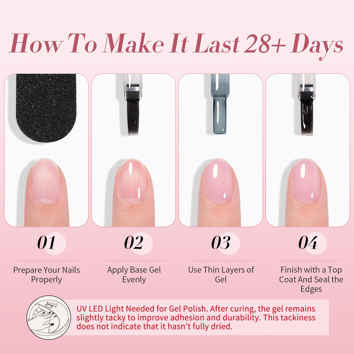 Born Pretty Jelly Gel Nail Polish set with application tools